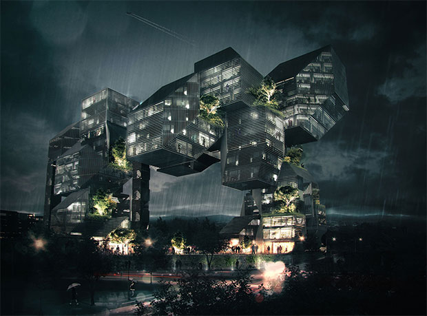 Will this cubist brutal building rise in Costa Rica?