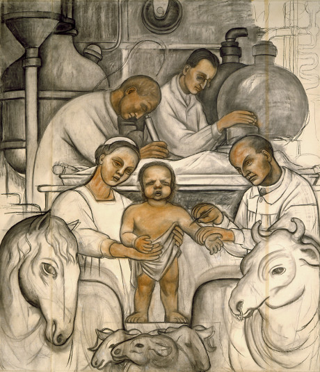 Vaccination (Detroit Industry north wall), (1932) by Diego Rivera