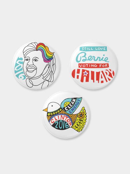 Vote for 2025 hillary pins
