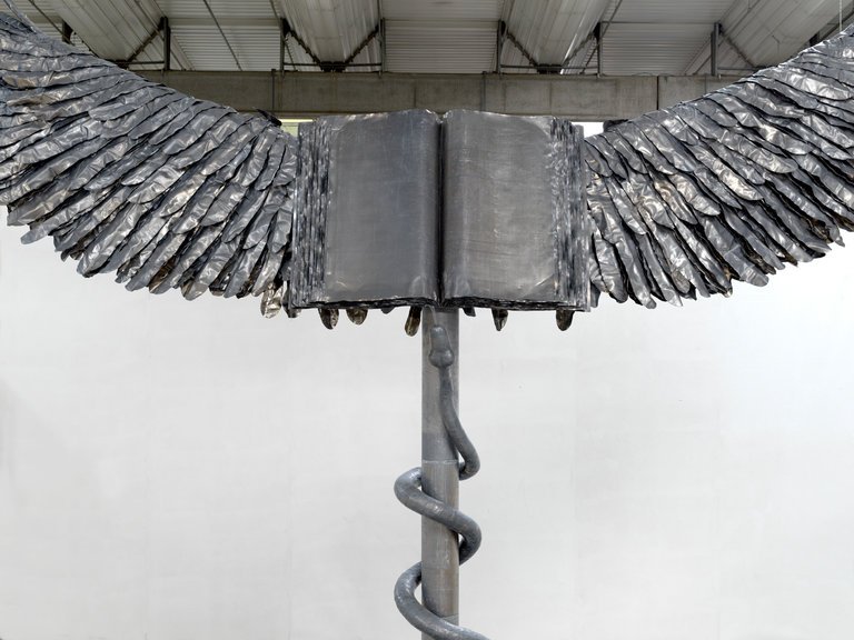 Detail from “Uraeus (2017-18) by Anselm Kiefer, Photograph by Georges Poncet. Courtesy The Gagosian and The Public Art Fund
