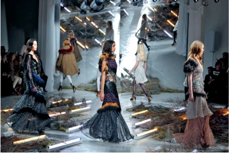 Rodarte's autumn/winter 2016 show, as featured in Betak: Fashion Show Revolution