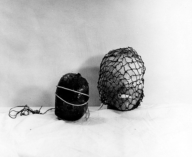 Rudolf Schwarzogler, 4 Aktion / 4th Action, (1965) Black and white photograph, 24 x 18 cm, © The Artist. Courtesy Richard Saltoun Gallery