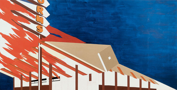 Norms, La Cienega on Fire, 1964 - Ed Ruscha