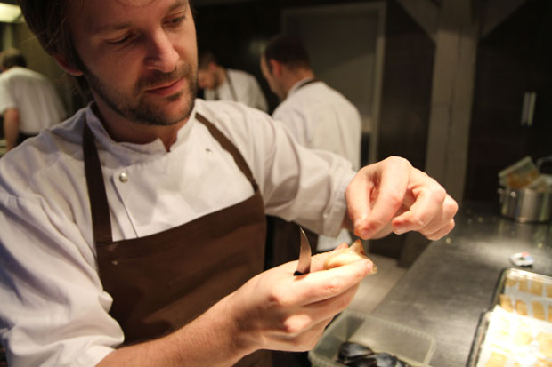 Redzepi prepares the local seafood