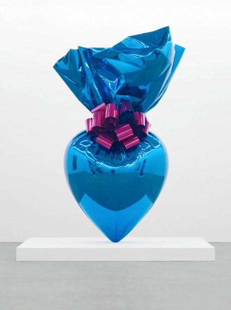 Sacred Heart (Blue/Magenta), (1994-2007) by Jeff Koons, also cast from stainless steel
