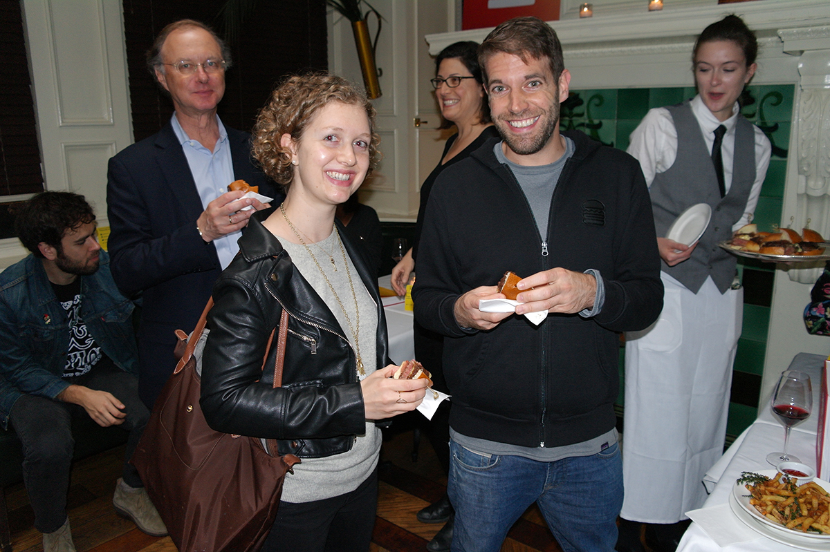 Shake Shack's Mark Rosati (centre right) at The World is Your Burger launch party