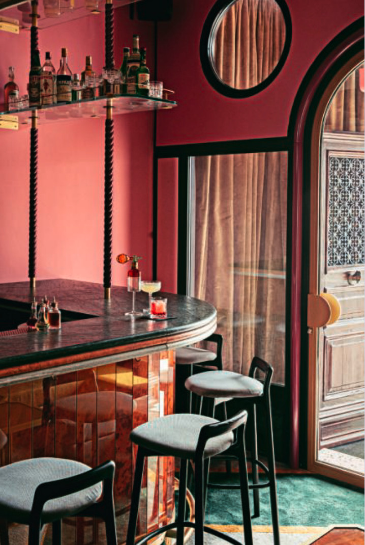 The bar at Il Palazzo Experimental, Venice, Italy 2019 by Cristina Celestino