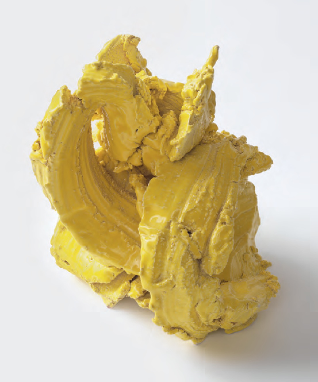 Yellow Strokes, 2015 Ceramic Ghada Amer - courtesy the artist and Cheim & Read