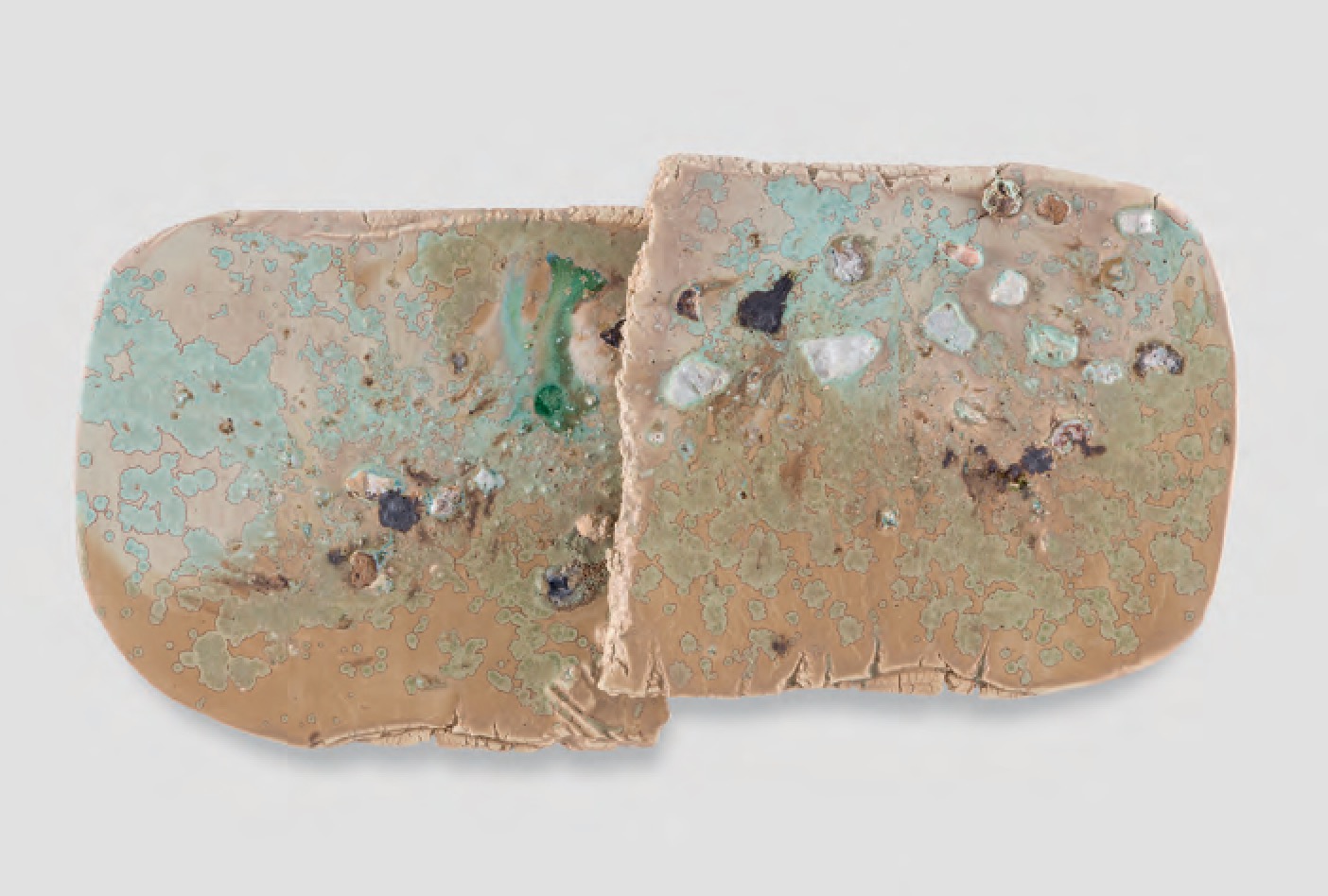 calefaction subduction, 2015 Ceramic, glaze, stones, minerals - Liz Larner