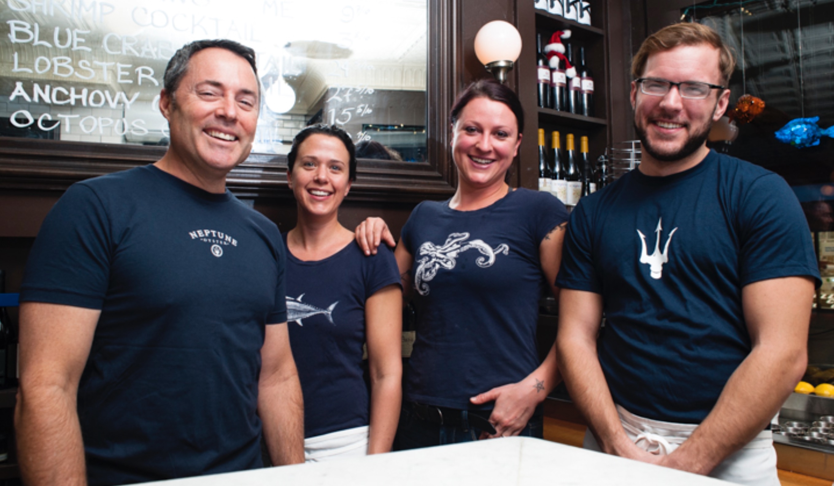 The team at Neptune Oyster, Boston - recommended in Where Chefs Eat