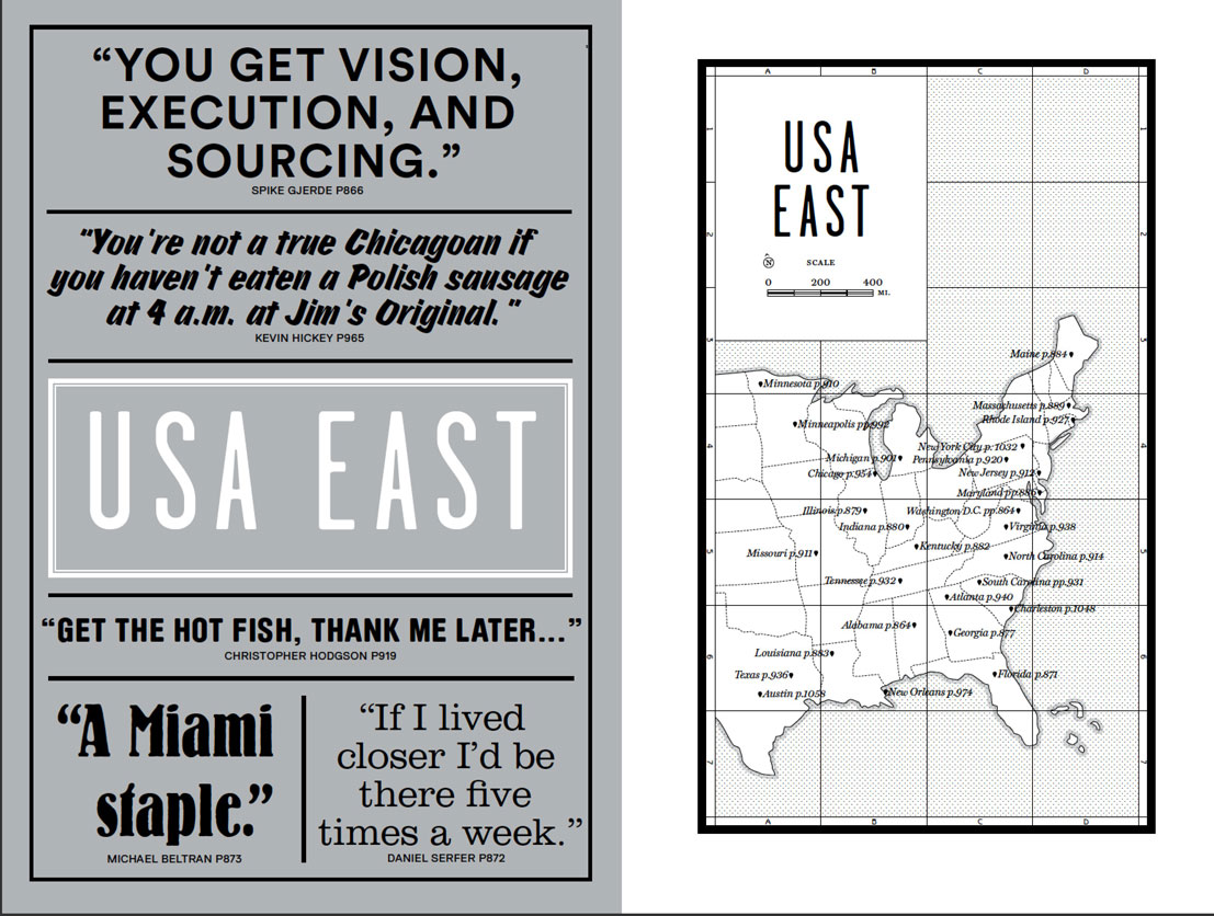 The USA East introduction from our new book Where Chefs Eat