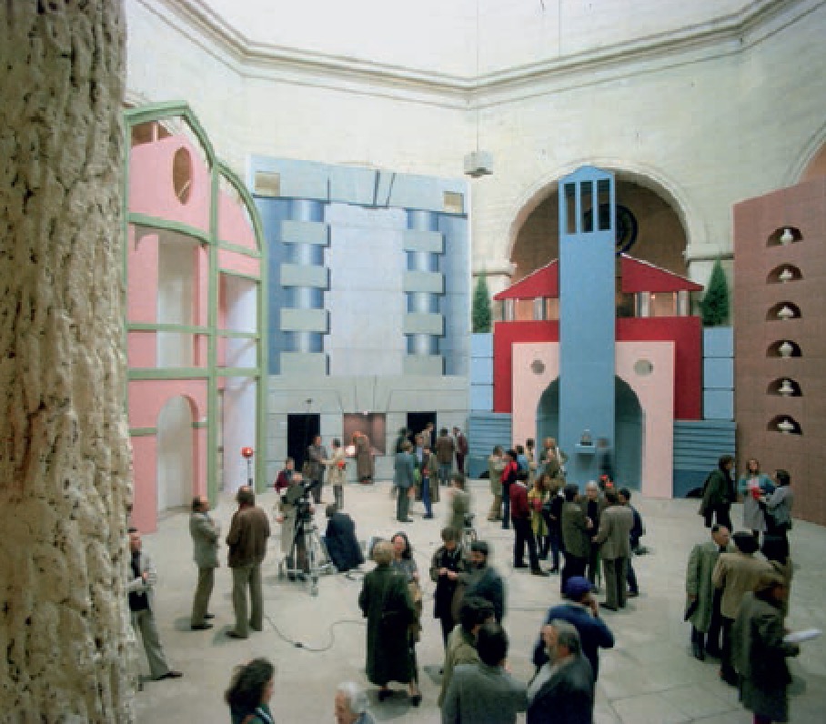 La Présence de l’Histoire: l’Après-Modernisme (The Presence of the Past: After Modernism), Chapelle Saint- Louis de la Salpêtrière, Paris, 1981 from Exhibit A Exhibitions That Transformed Architecture 1948-2000