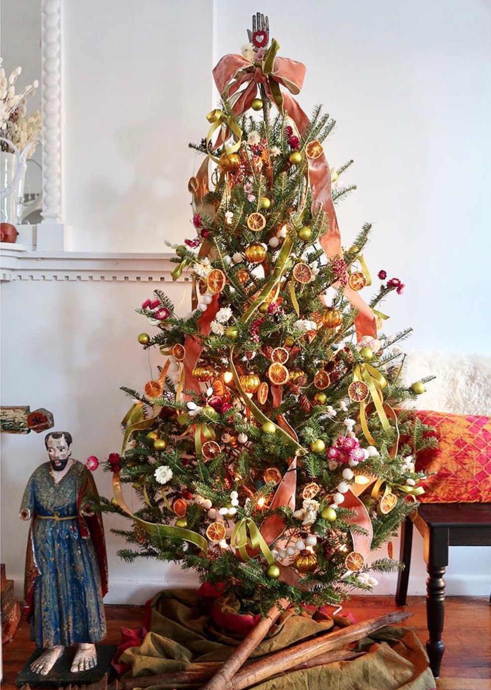 The Christmas tree in the Putnam's Brooklyn, Fort Greene apartment