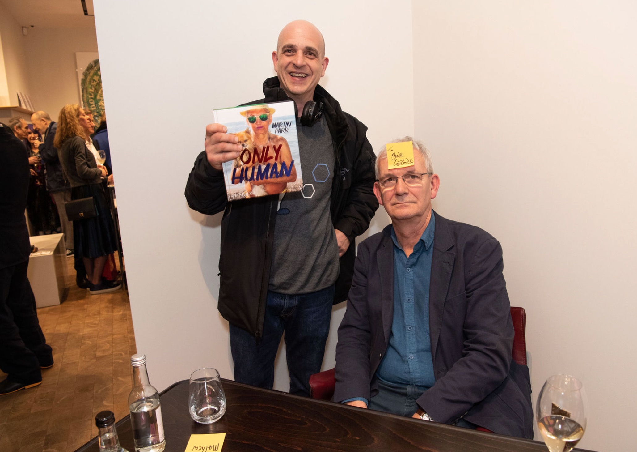 Martin Parr and gallerist Steve Lazarides Photograph by James Mason