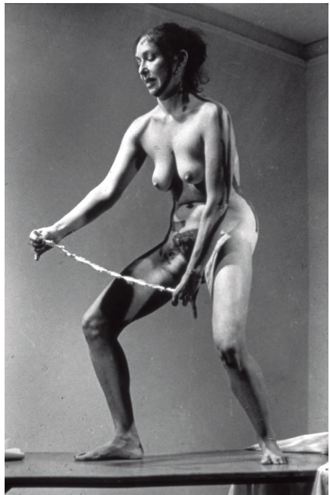 Interior Scroll (1975) by Carolee Schneemann. As reproduced in Body of Art