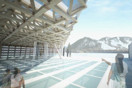 Renderings of The Aspen Art Museum - Shigeru Ban