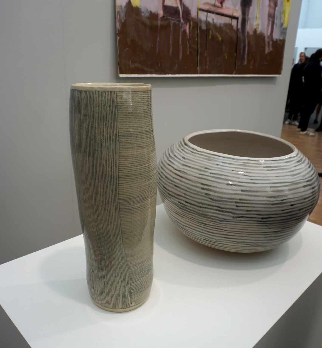 Shio Kusaka's works at the Gagosian stand, the Frieze Art Fair, London, 2017