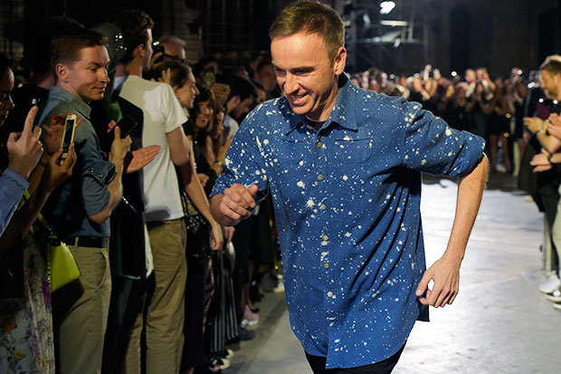 Raf Simons at Pitti Uomo. Photograph by Giovanni Giannoni, courtesy of Pitti Uomo