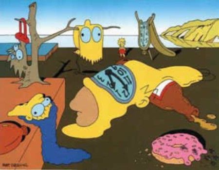 A Simpsons take on The Persistence of Memory