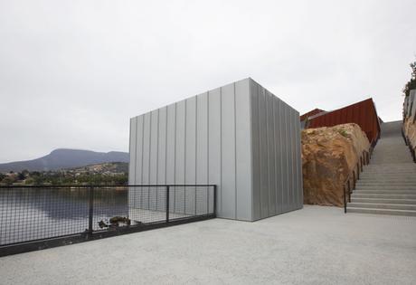 The concrete bunker that houses Christian Boltanski’s video piece 'The Life Of C.B.' (2010) at MONA, Hobart, Tasmania