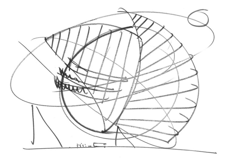 One of Olafur Eliasson's concept sketches for the Climate Museum