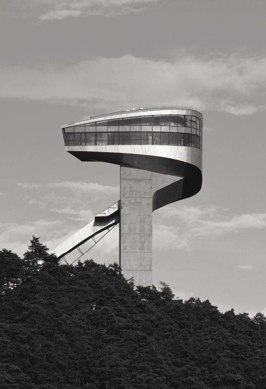 Bergisel Ski Jump, Innsbruck, Austria, 2002, by Zaha Hadid Architects as featured in Atlas of Brutalist Architecture