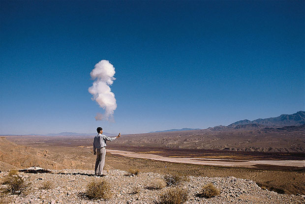 Cai Guo-Qiang, The Century with Mushroom Clouds: Project for the 20th Century, realized in part at the Nevada Test Site, February 13, 1996. Photo: Hiro Ihara, Courtesy of Cai Studio