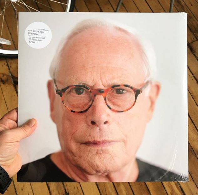 Brian Eno's Rams soundtrack LP, featuring a simple portrait of Rams. Image courtesy of Rams documentary director Gary Hustwit's Instagram (@gary_hustwit)

