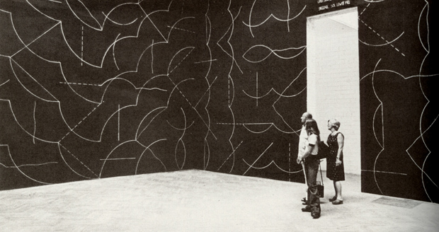 Wall Drawing #260: All Combinations of Arcs from Corners and Sides; Straight, Not Straight and Broken Lines, 1976 by Sol LeWitt