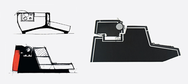 Studies of Tekne 3 typewriter, 1963 (right) Tekne 3 1964