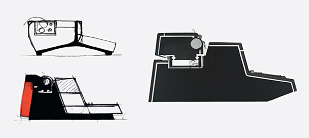 Studies of Tekne 3 typewriter, 1963 (right) Tekne 3 1964