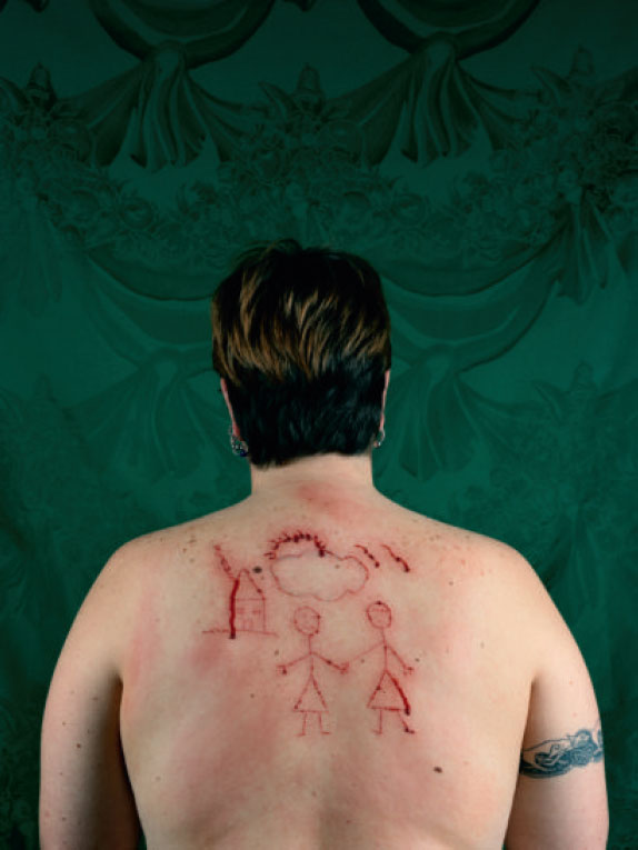 Self-portrait/Cutting (1993) by Catherine Opie