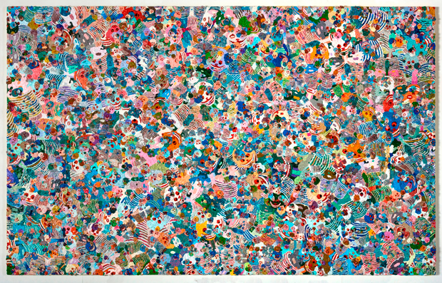 Spring Poppy Fields No.9, 2012 oil on linen - Zhang Huan