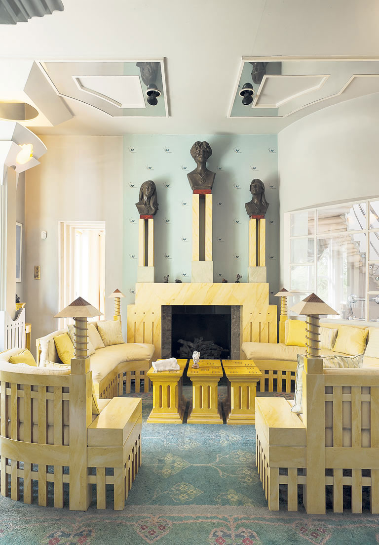 The Spring Room in the Cosmic House by Charles Jencks, London; completed 1985. Photograph by Andreas von Einsiedel Interiors, as featured in Interiors