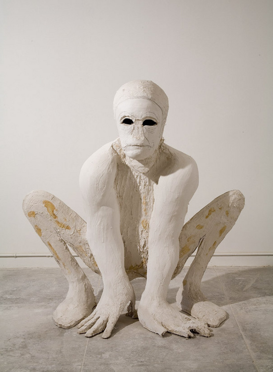 Squatting Man (2005) by Thomas Houseago. Photograph by  Ivan Golinko. Image courtesy of Hauser & Wirth