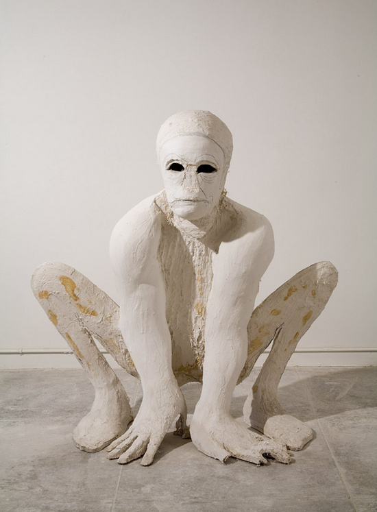 Squatting Man (2005) by Thomas Houseago. Photograph by Ivan Golinko. Image courtesy of Hauser & Wirth