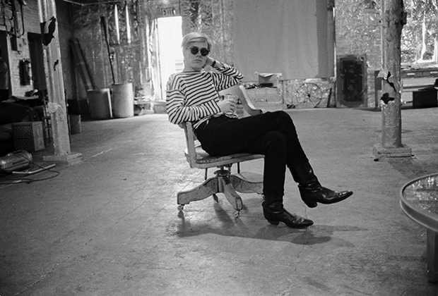 Andy Warhol at the Factory, 1965-1967 by Stephen Shore. From Warhol Underground