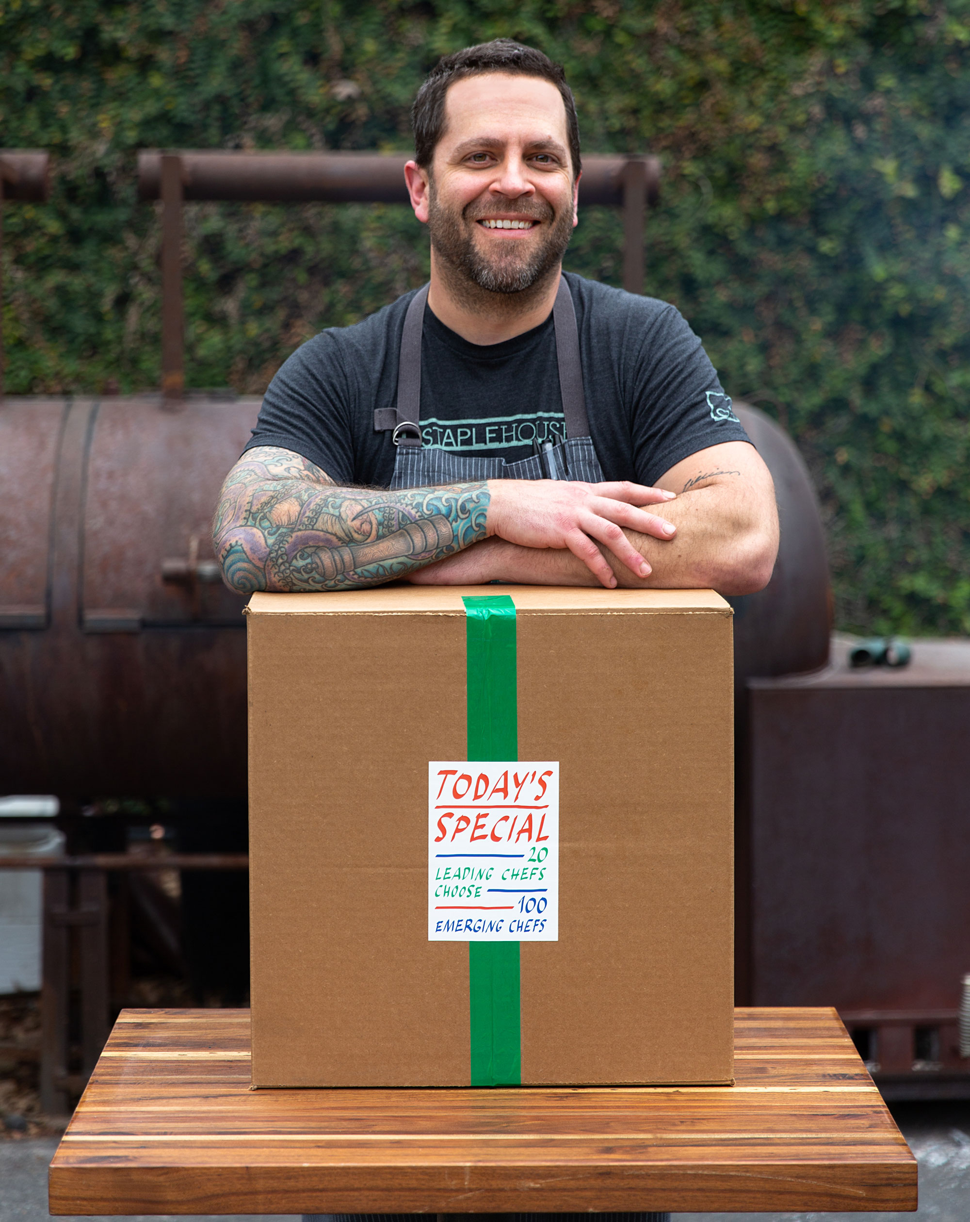 Chef Ryan Smith with his Today's Special meal kit box