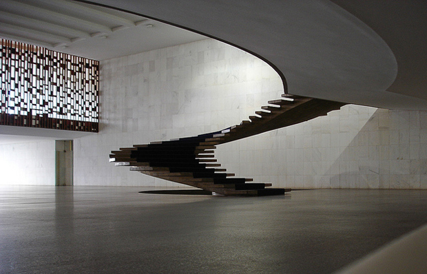 Itamaraty Palace staircase, Brasilia - Oscar Niemeyer