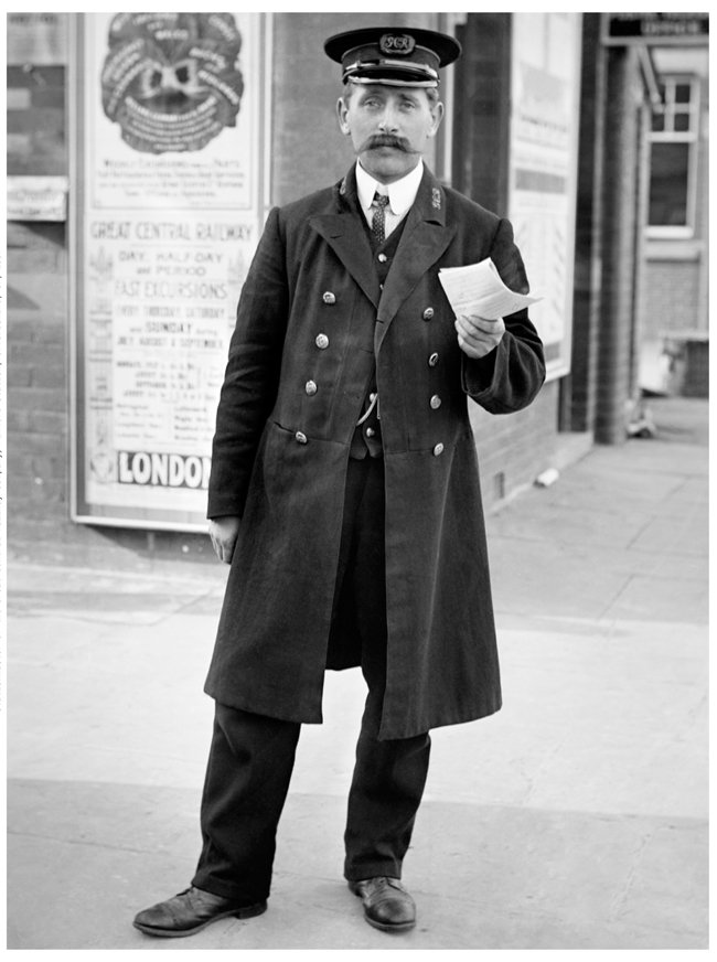 Stationmaster of the Great Central Railway Company, Finmere Station, Oxfordshire, UK, 1904