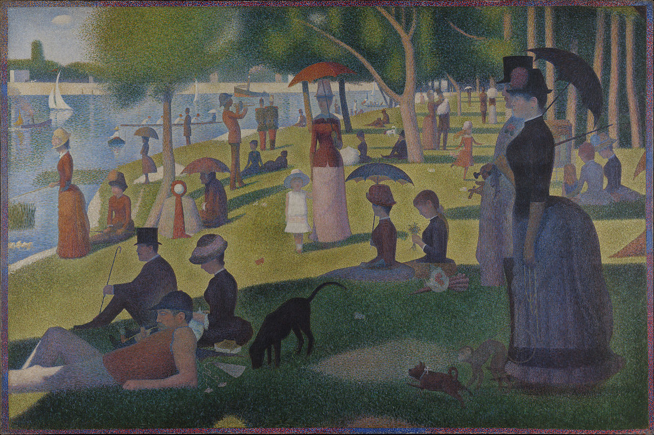 Sunday Afternoon on the Island of La Grande Jatte (1884–86) by Georges Seurat. As reproduced in Art in Time