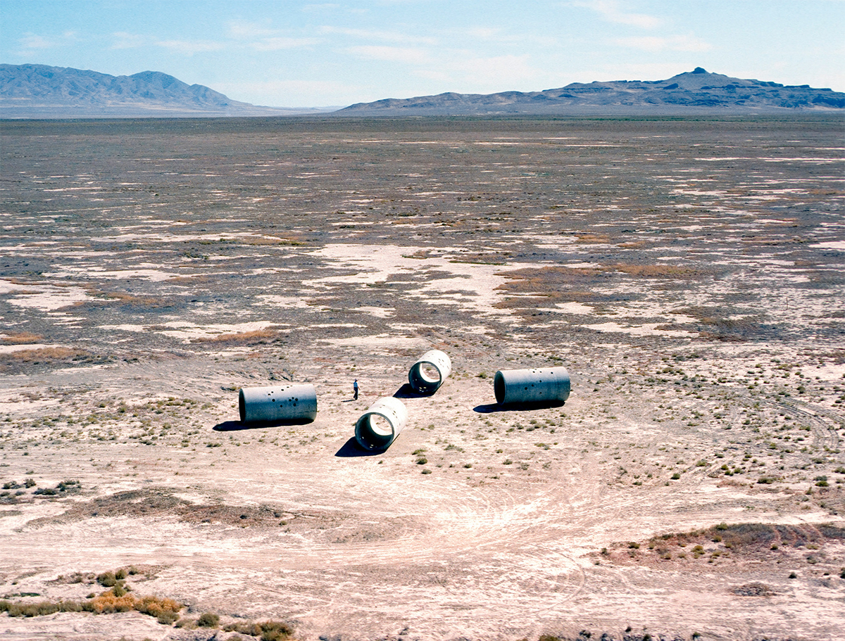 Sun Tunnels (1973) by Nancy Holt. As reproduced in Art & Place