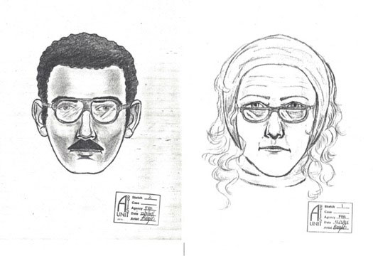 A photo fit picture of the suspects released at the time of the theft