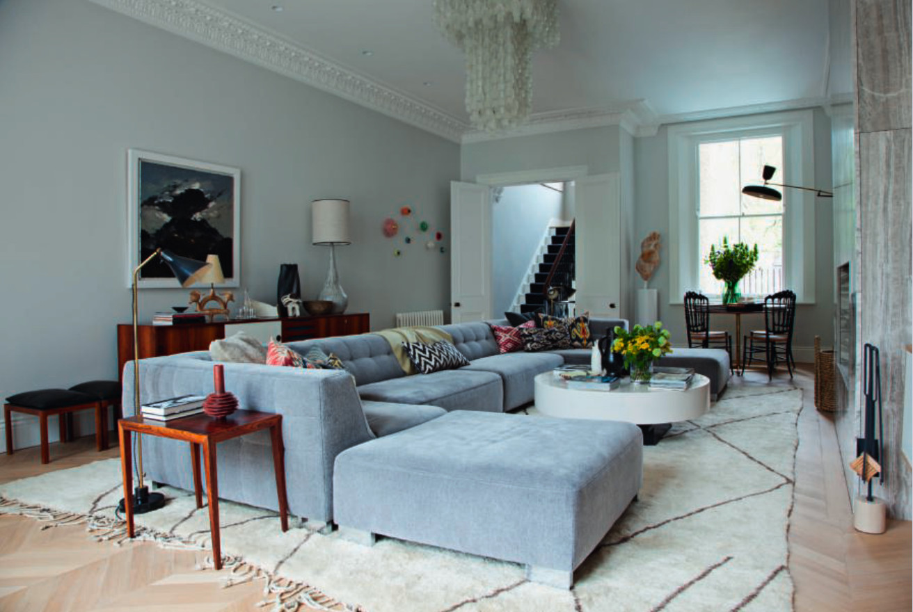 A Sophisticated Townhouse. Private Residence, Living Room, London, UK 2013