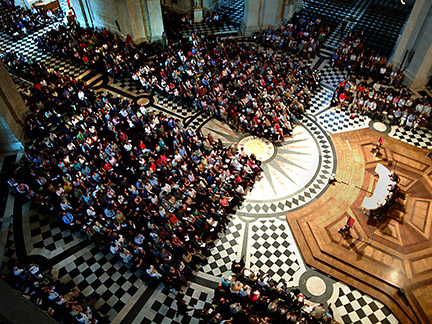 St Paul's interior, during a public talk