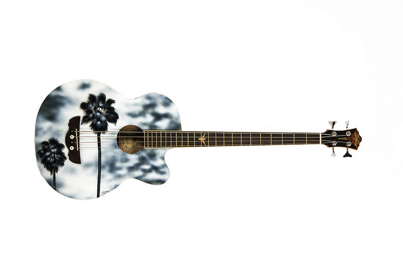 Sam Taylor-Johnson's guitar. Image courtesy of War Child USA