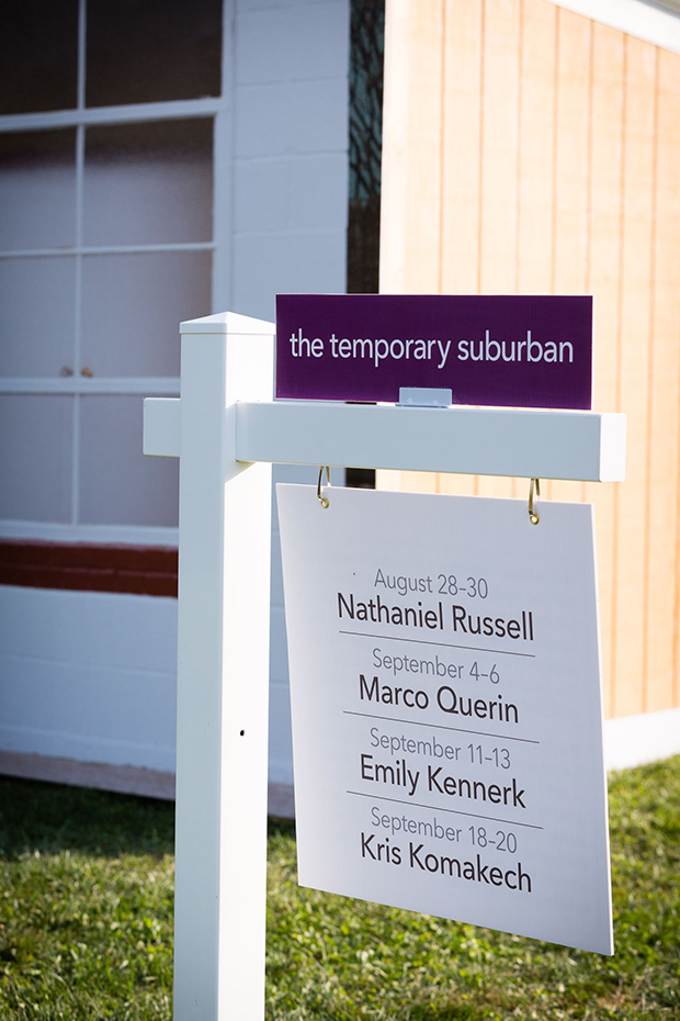 Installation view of Michelle Grabner’s The Temporary Suburban, 2015, at the Indianapolis Museum of Art. Photo: Nathaniel Edmunds Photography.