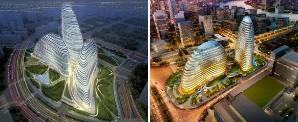 Left: Wangjing Soho; right: Meiquan 22nd Century