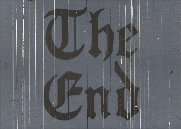 The End (1991) by Ed Ruscha. Image courtesy of the de Young museum.