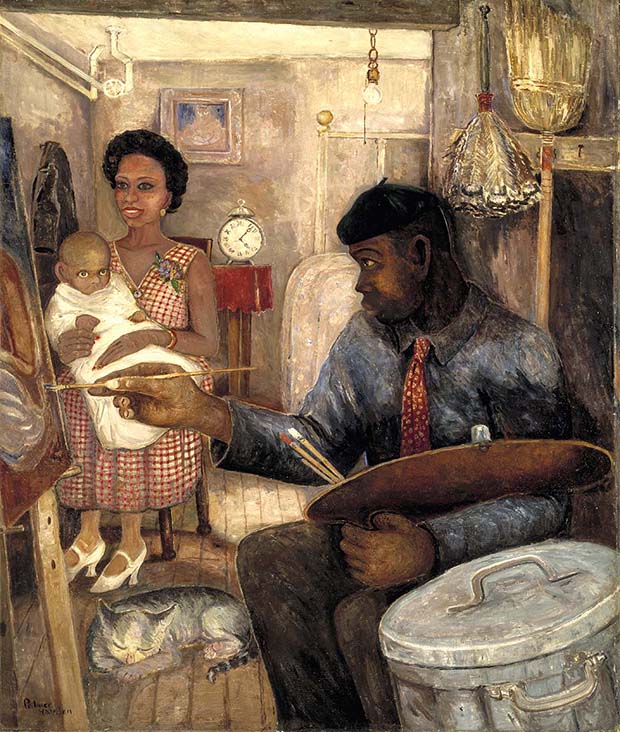 The Janitor Who Paints (c.1930) by Palmer Hayden. From Art in Time